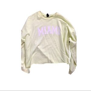 Miami Neon Cropped Sweatshirt